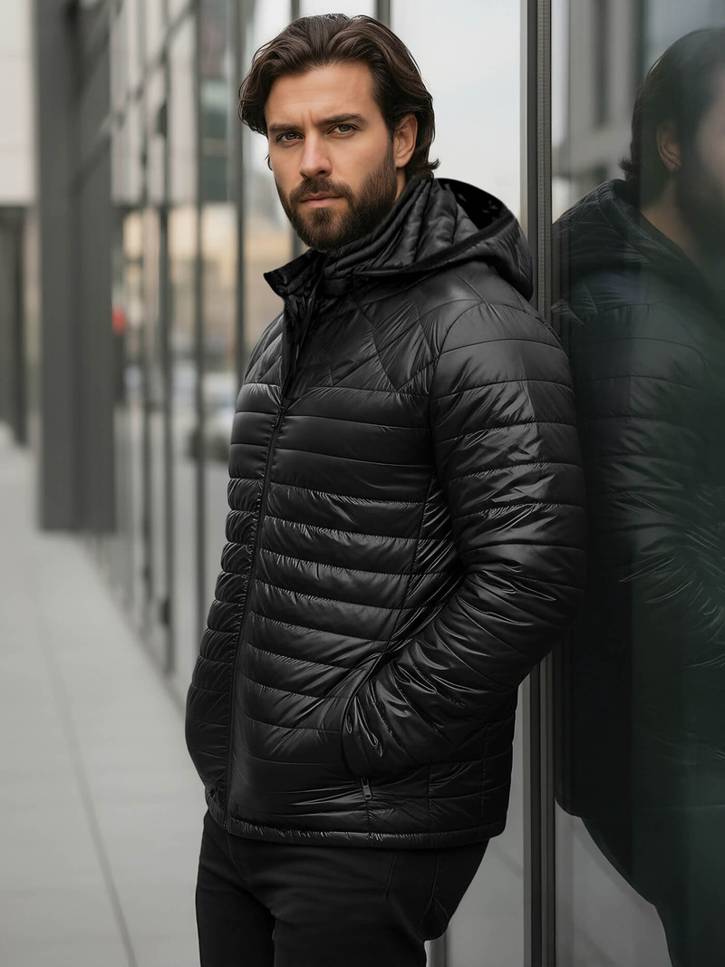 Herren Jacke Schwarz OZONEE JS/16M9328/392BZ