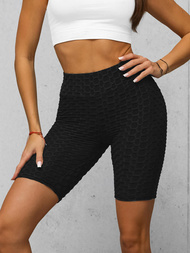 Damen Kurze Leggings Schwarz JS/17K593/3