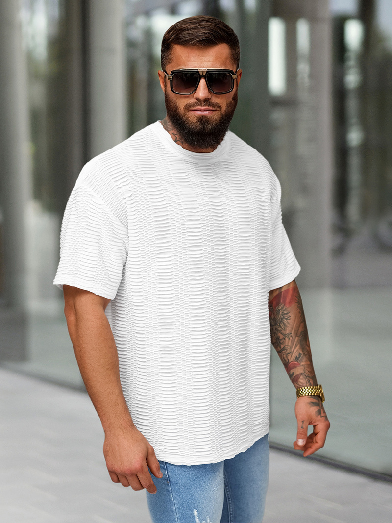 Herren T-shirt Weiß OZONEE O/B1149