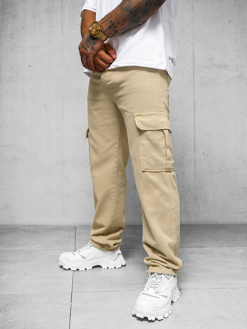 Herren Hose Beige OZONEE DO/4001