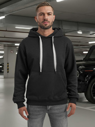 Herren Kapuzenpullover Schwarz OZONEE O/G3065