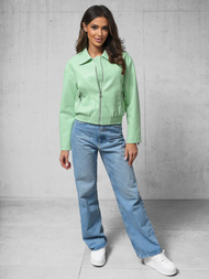 Damen Lederjacke Mintgrün OZONEE O/G116