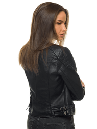Damen Lederjacke Schwarz OZONEE YD/BF5935502