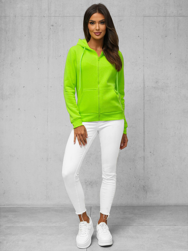 Damen Kapuzenpullover Grün-Neon OZONEE JS/W03Z