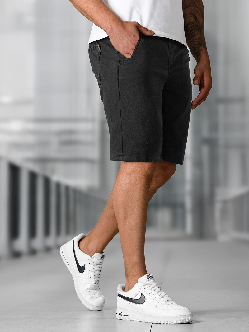 Herren Chino Shorts Schwarz OZONEE NB/MP0266NZ