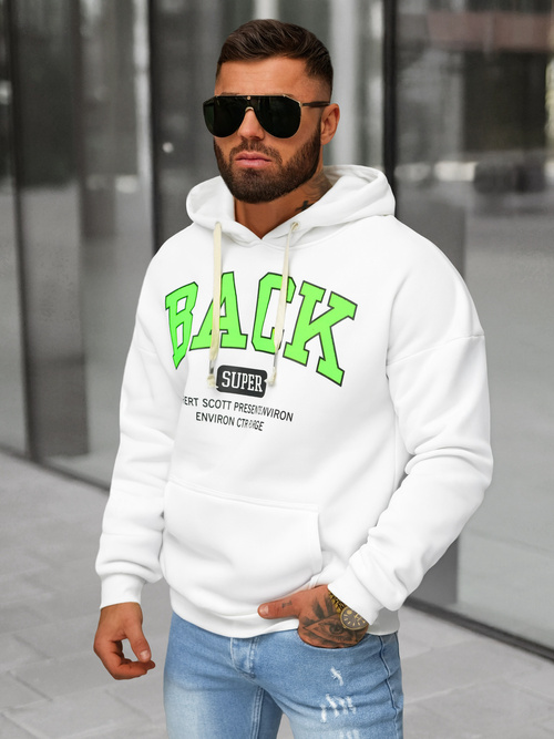 Herren Kapuzenpullover Weiß OZONEE O/TT30513