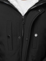 Herren Winterjacke Schwarz-Weiß OZONEE O/5832Z