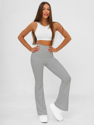 Damen Leggings mit Breiten Beinen Grau JS/17K587/5