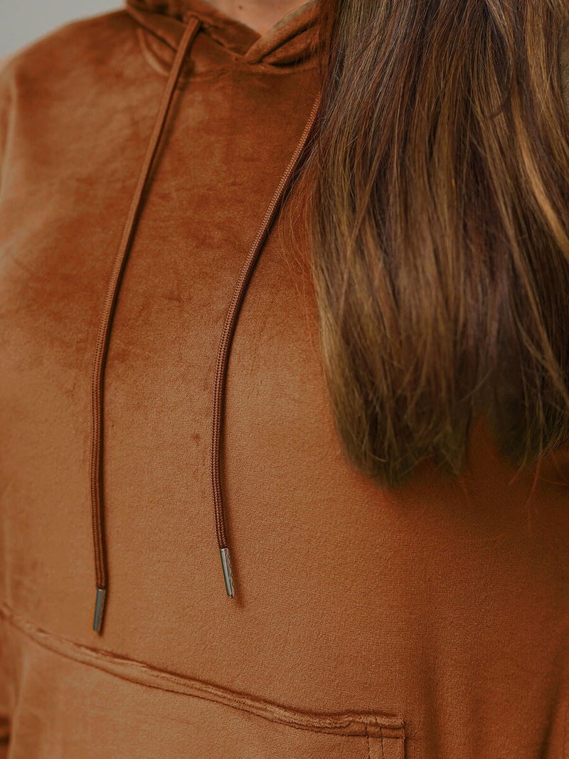 Damen Velours Sportanzug Braun OZONEE O/8C1175/33Z