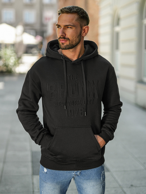 Herren Kapuzenpullover Schwarz OZONEE JS/8B1776/3