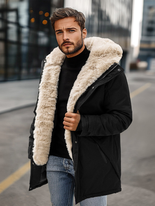 Herren Winterjacke Schwarz OZONEE JS/22M316/392Z