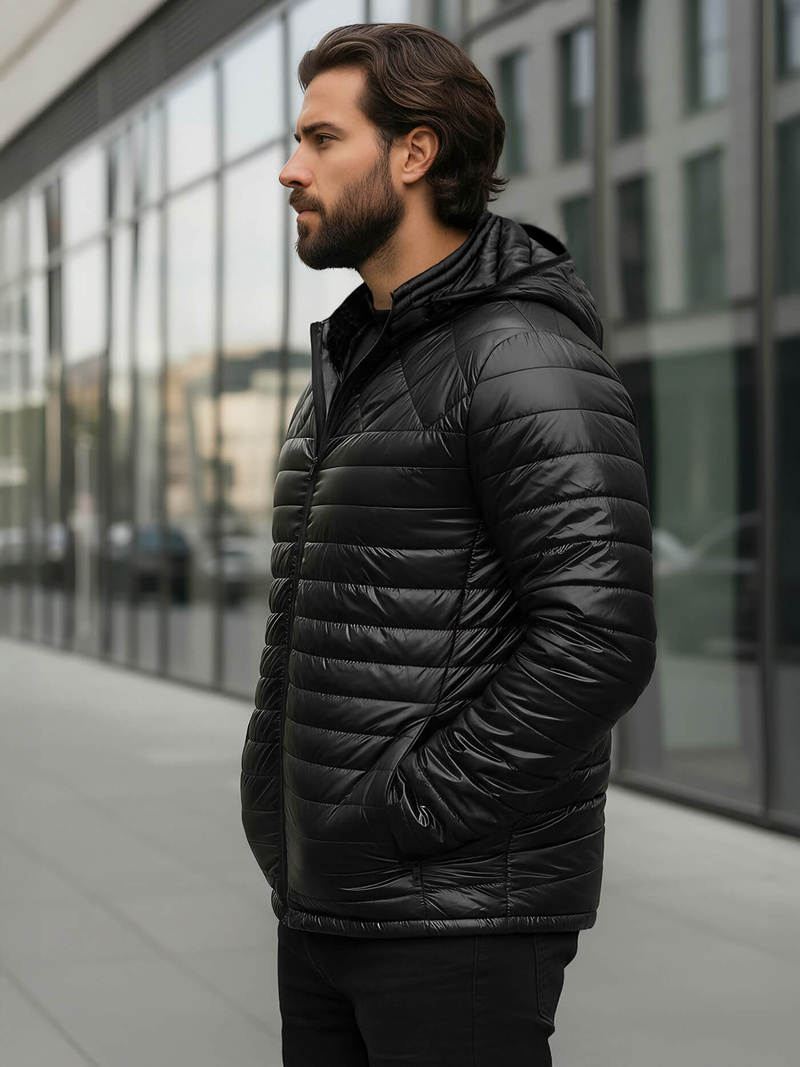 Herren Jacke Schwarz OZONEE JS/16M9328/392BZ