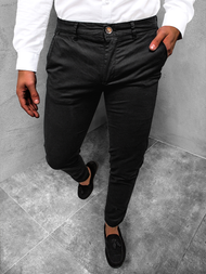 Herren Chinohose Schwarz OZONEE JB/JP1146/1