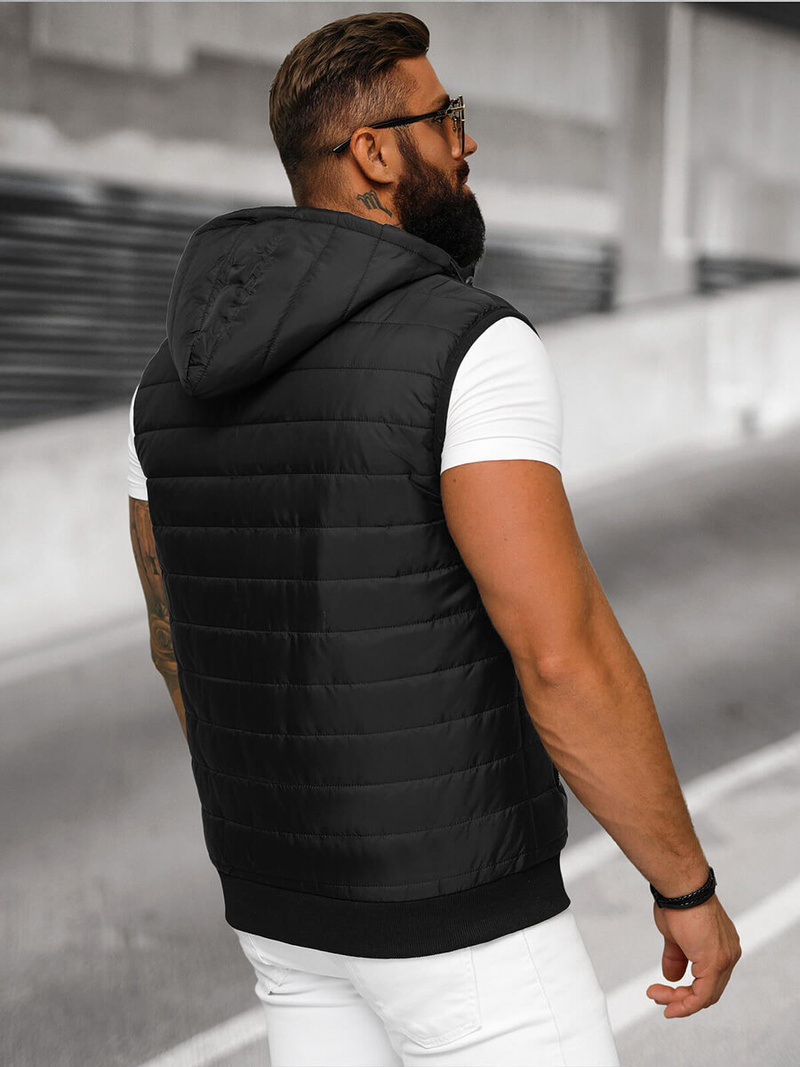 Herren Weste Schwarz OZONEE JS/MY88Z