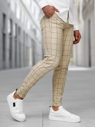 Herren Chino Hose Beige OZONEE DJ/5522Z