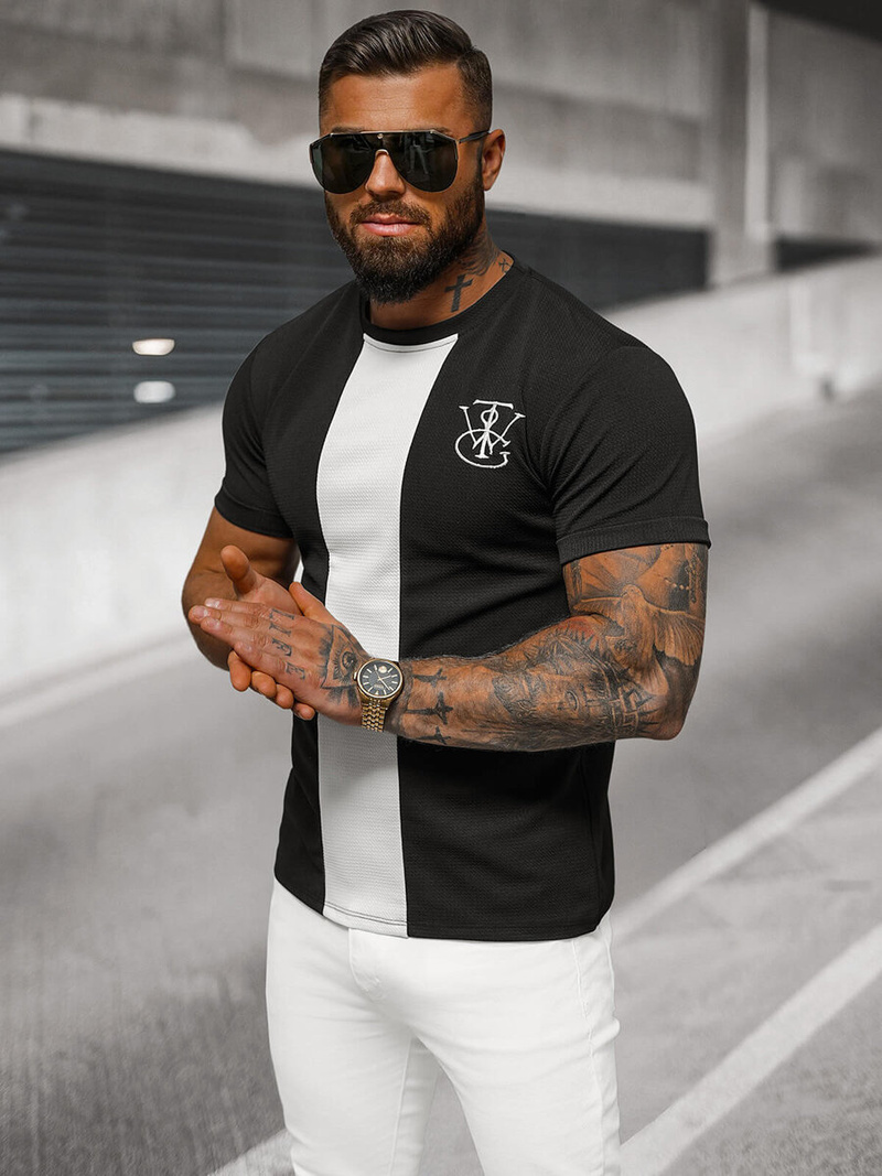 Herren T-shirt Schwarz OZONEE O/L1184