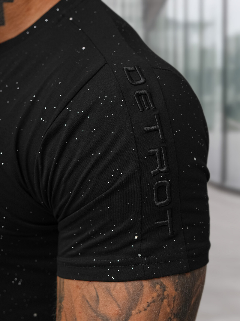 Herren T-shirt Schwarz OZONEE O/QQ1388