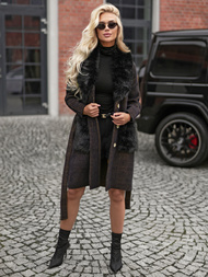 Damen Mantel Schwarz OZONEE JS/53M5200/1Z