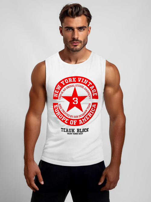 Herren Tank Top Weiß OZONEE JS/8B1721/1