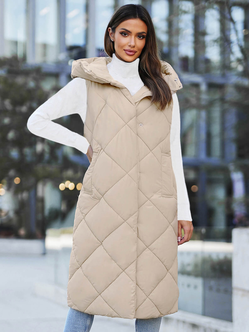 Damen Weste Beige OZONEE JS/5M3165/62