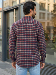 Herren Hemd Weinrot OZONEE V/V176Z