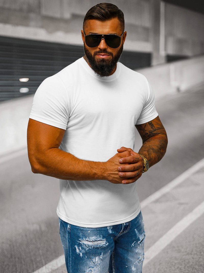 Herren T-shirt Weiß OZONEE JS/712005Z