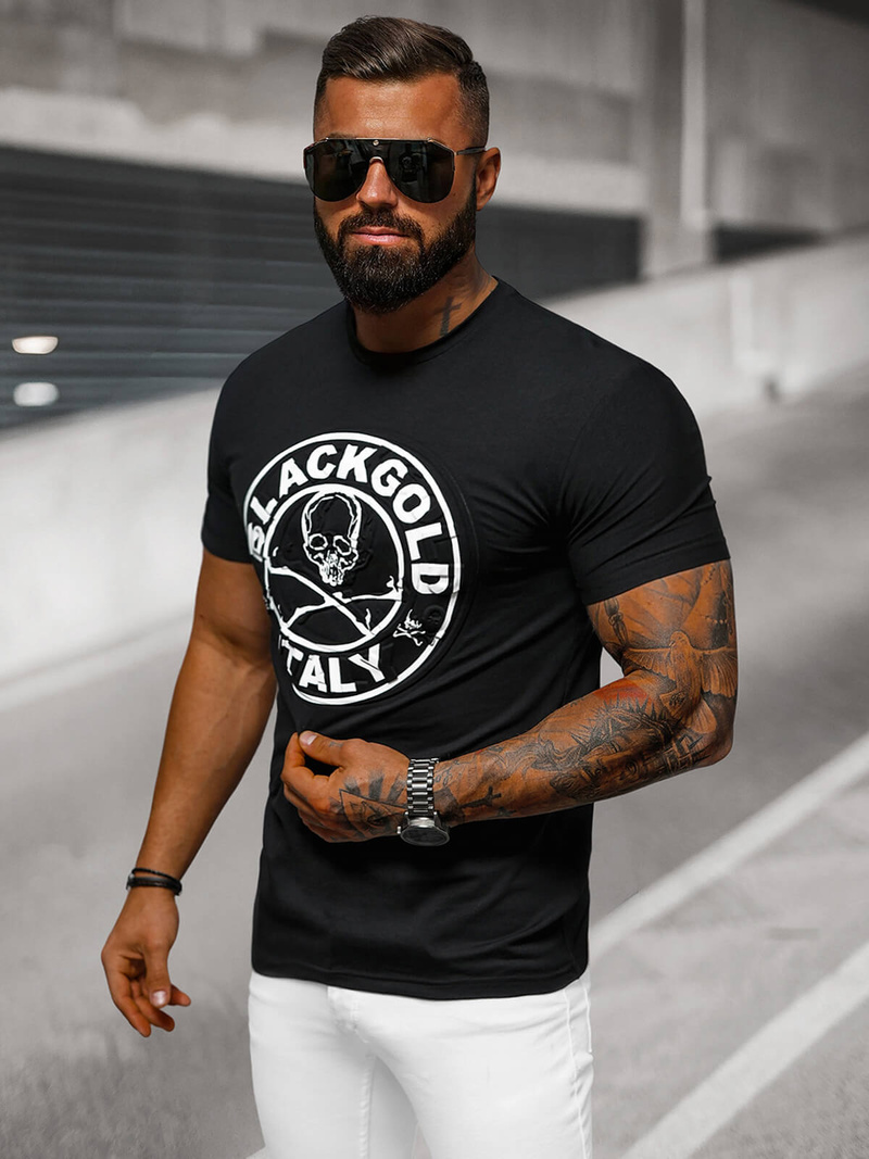 Herren T-shirt Schwarz OZONEE NB/MT3074