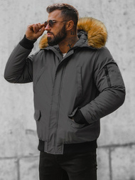 Herren Winterjacke Grau OZONEE JS/M2019/105