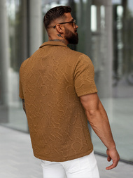 Herren Kurzarmhemd Braun OZONEE O/B2256