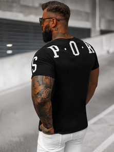 Herren T-shirt Schwarz OZONEE O/8T1260/3