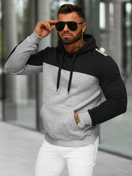 Herren Kapuzenpullover Grau OZONEE JS/8B1307/2