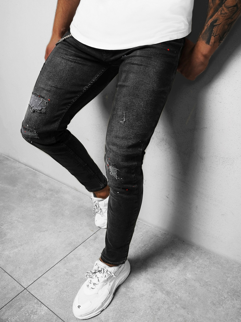 Herren Jeanshose Schwarz OZONEE O/WE1006