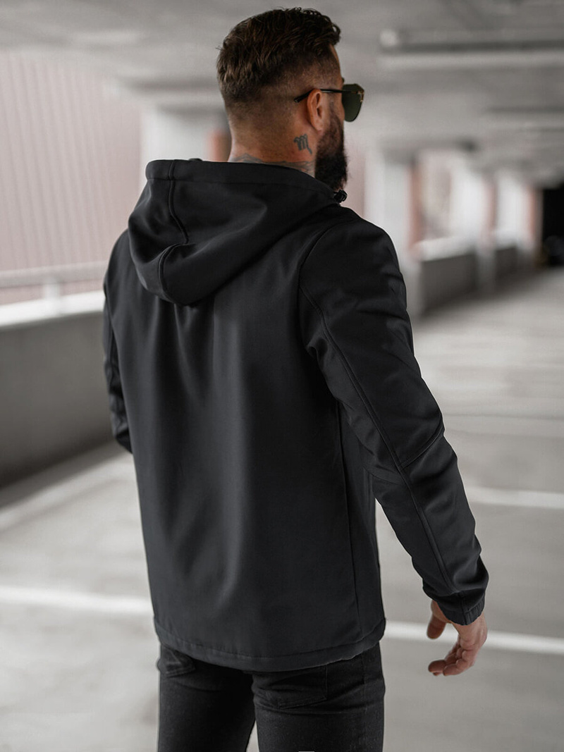 Herren Übergangsjacke Schwarz OZONEE JS/27B6523/3Z