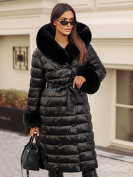 Damenmantel Schwarz OZONEE JS/5M3160/392Z