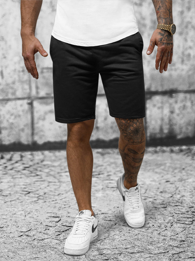Herren Sportshorts Schwarz OZONEE JS/8K100/3Z