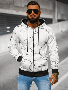 Herren Kapuzenpullover Weiß OZONEE JS/8B1181/1