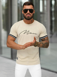 Herren T-shirt Beige OZONEE O/QS11628