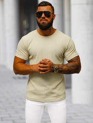 Herren T-shirt Beige OZONEE O/7766T