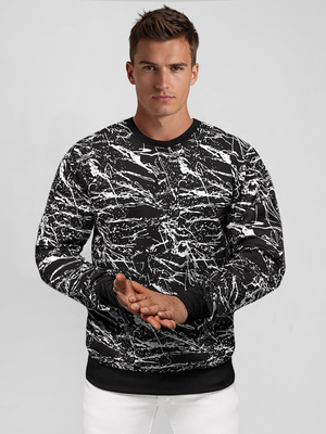 Herren Sweatshirt Schwarz OZONEE JS/8B1222/3Z