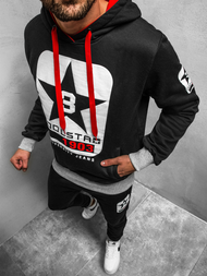 Herren Kapuzenpullover Schwarz JS/Y10001BZ