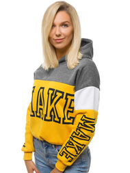 Damen Kapuzenpullover Gelb OZONEE JS/KSW2026