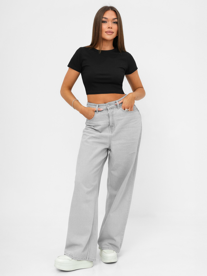 Damen T-shirt Schwarz OZONEE JS/96T666/3