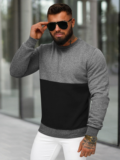Herren Sweatshirt Dunkelgrau OZONEE JS/8B1305/5