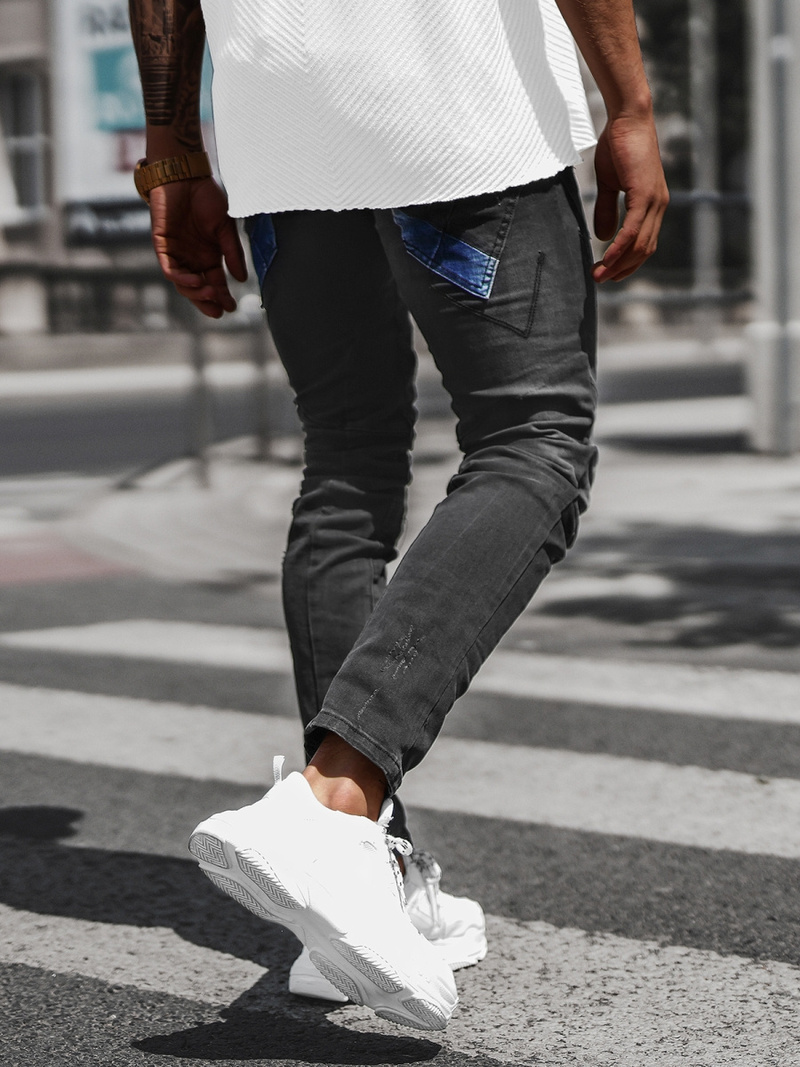 Herren Jeanshose Schwarz OZONEE NB/MP0025N