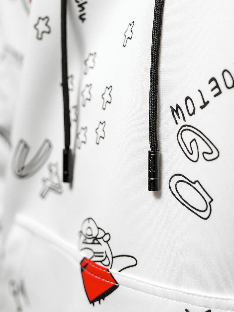 Herren Kapuzenpullover Weiß OZONEE JS/8B1223/1