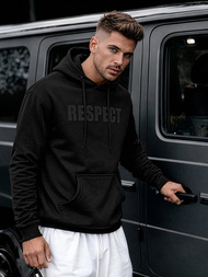 Herren Kapuzenpullover Schwarz OZONEE JS/8B1968/3