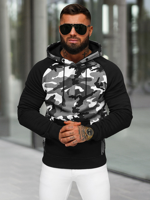 Herren Kapuzenpullover Grau OZONEE JS/8B158/2