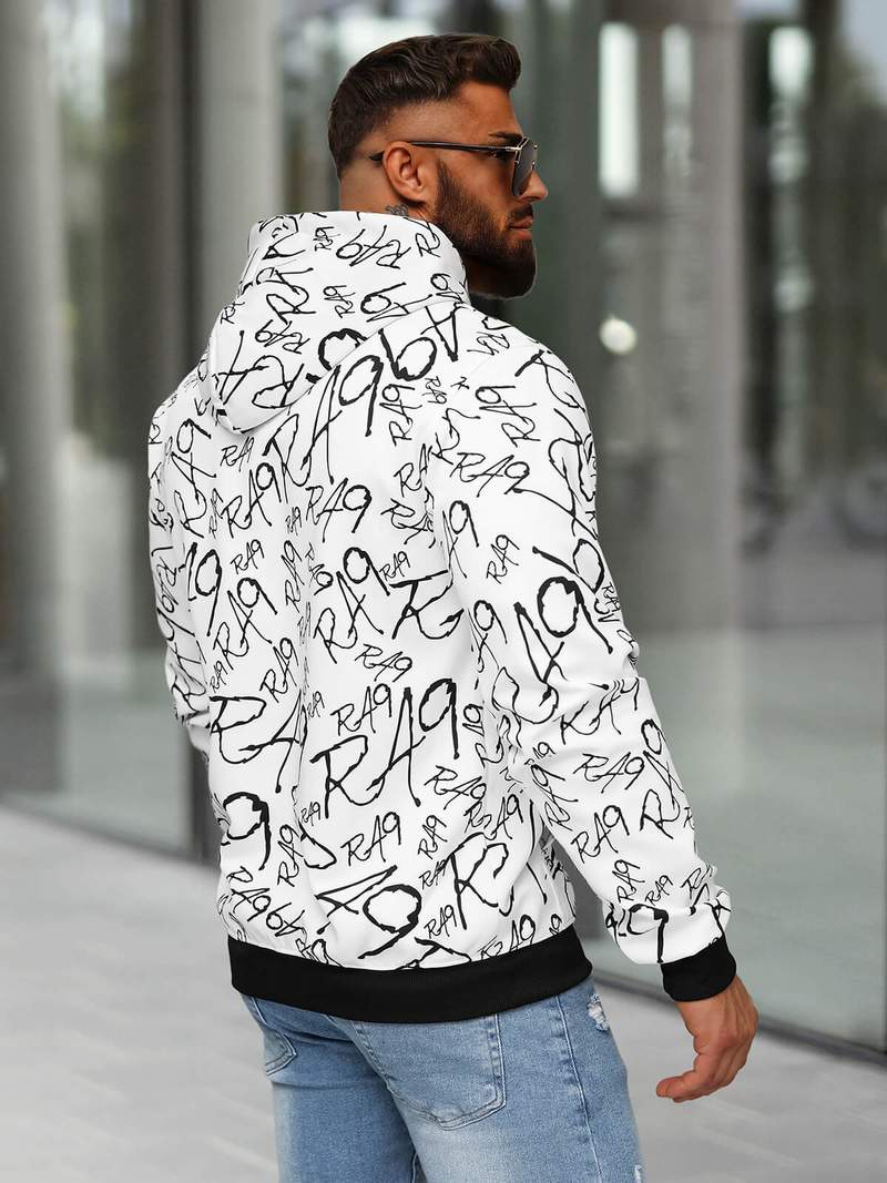 Herren Kapuzenpullover Weiß OZONEE JS/8B1253/1