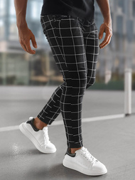 Herren Chino Hose Schwarz OZONEE O/P4009Z