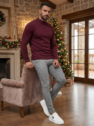 Herren Chino Hose Anthrazit OZONEE DJ/5522Z